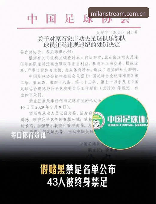 米兰体育官网入口 中国足协第三批禁足名单发布,如何从米兰体育平台的数据看中国足球乱象?